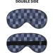 Blue Gingham Buffalo Check Eye Mask - Soft Sleep Cover & Travel Blindfold with Elastic Strap - Buy Online on GoSupps.com