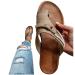 Bunion Correcting Sandals for Women Leather Women Orthotics Sandals Posture Correction Open Toe Slippers Casual Beach Casual Toe Separate Flat Shoes with Arch Support(Size:US 9 Color:Dark brown) US 9 Dark Brown