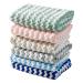 5pcs Super Absorbent Stripes Dish Cloths Reusable Kitchen Towels for Effective Clean Kitchen Bathroom