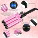 3 Barrel Curling Iron for Women - Adjustable Temperature Ceramic Hair Curler with LCD Display - 32MM Pink Triple Barrel Curling Wand - Buy Online on GoSupps.com