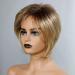 YXSHZ Fluffy Short Blonde Bob Wig for Women - Natural Look Synthetic Hair 13 Inch 150g - Buy Online on GoSupps.com