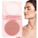 Blushs for Cheeks | Matte Monochrome Blushs Makeup | Natural Clear Low Saturation Rouge for Dark Skin Wedding Prom Dating Pochy 03 - Buy Online on GoSupps.com