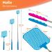 ECENCE Set of 2 Extendable Fly Swatters | Telescopic 26cm-72cm | Blue & Pink | Perfect for Home & Travel - Buy Online on GoSupps.com