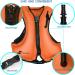 OMOUBOI Inflatable Snorkel Vest for Adults - Orange | Suitable for Diving, Surfing, Swimming | 90-220lbs - Buy Online on GoSupps.com