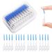 Mivaiun 260 pieces interdental brushes soft silicone adaptive interdental brush interdental cleaning brush brush tooth cleaner sticks tooth cleaning and plaque removal (blue)