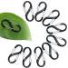 S Carabiner Mini Aluminum Spring Clips Small Snap Hooks Keychain for Fishing/Camping/Outdoor Sports Black