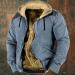 Buy Hanxiulin Oversized Plush Jacket - Warm Windproof Fleece Coat for Men | Thick Breathable Winter Cardigan in Blue - International Shipping Available - Buy Online on GoSupps.com