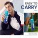 SPWB 1L Leak-Proof Sports Bottle | BPA-Free Tritan Water Bottle with Filter & Time Marking | Ideal for Cycling Fitness Hiking Camping & School - Blue Waves - Buy Online on GoSupps.com