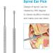 Stainless Steel Ear Wax Removal Tool Set - 6-Piece Spiral Ear Pick Kit for Ear Cleaning - Buy Online on GoSupps.com