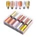10 Sheets Holographic Nail Art Foil Transfer Stickers - Metallic Color Print Nail Decals 3D Self-Adhesive Stickers DIY Manicure Decoration Kit Gold Foil