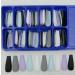 300PC Matte Coffin Press on Nails - Long Ballerina False Nails for Manicure - Assorted Matte Colors - Full Cover Artificial Fingernails (10 Sizes) - Buy Online on GoSupps.com