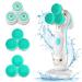 3D Facial Cleansing Brush Electric Face Scrubber with 3 Replacement Heads for Deep Cleaning|Gentle Exfoliate|Tighten Skin (Blue)