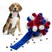 Larimuer sniffing ball for dogs sniffing car sniffing toys interactive dog toys portable pets snuffle ball toy for small medium -sized dogs pet (red white blue)