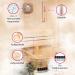 SULENO 10-Part Sauna Accessories Set | Essential Wooden Sauna Kit with Bucket Thermometer Hourglass & 5 Oils | Perfect for Home Sauna Experience - Buy Online on GoSupps.com