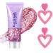 Go Ho Pink Body Glitter Gel and 2 PCS Baby Pink Heart Earrings for Women Sparkle Pink Holographic Chunky Sequins Glitter Gel with Pink Heart Earrings for Singer Concerts Face Body Glitter Makeup 2 PCS Baby Pink Heart Earrings + 1 PC Pink Body Glitter