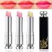 BKPPLZP 3P Lip Blam Lipstick Magic Crystal Jelly Tinted Lip Balm Lipstick Moisturizing Long Lasting Waterproof Lip Gloss