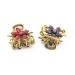 Yeshan Vintage Flower Design Mini Jaw Clips Set - Pack of 12 with Rhinestone and Crystal Detailing - Buy Online on GoSupps.com