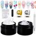 GZMAYUEN GZMAYUEN 3D Gel Nail Art Set - 2 Pcs Transparent White Solid Sculpture Builder Nail Extension Gel for Nail Construction