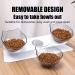 Raised Cat Bowl with Stand Tilted Cat Bowl for Kitten Elevated Cat Bowl Anti Vomiting Plastic Transparent Cat Food Water Bow (Three Bowls) - Buy Online on GoSupps.com