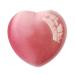 Manekieko Pink Cat's Eye Palm Worry Carved Heart Love Stone 40mm Crystals and Healing Stones