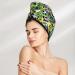 Hair Towel Wrap - Quick Drying Hair Turban with Button | Football Doodle Design | Ideal for Fast Hair Drying - Buy Online on GoSupps.com