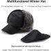 IEasey Men's Winter Trapper Hat - Warm Thermal Fur Bomber Cap with Ear Flap & Face Cover - Buy Online on GoSupps.com