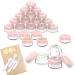 24 pcs jars PAMIYO 10ml empty jar clear jar cream jar empty with start page (pink) 10ml pink