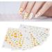 6 Sheets Nail Art Stickers Nail DIY Stickers Easy To Disassemble Self Adhesive Design Environmentally Friendly Material Sunflower Daisy Pattern Nail Art Decals Nail Glue - Buy Online on GoSupps.com