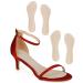 2 Pairs Pigskin High Heel Cushion Inserts Adhesive Arch Support Sandal Inserts Anti-Slip Shoe Inserts for Dress Shoes Flat Shoe Pain Relief Leather Cushioning Heel Insoles for Boots M-US 7.5-9 Beige