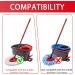 4 Pack O Cedar EasyWring Spin Mop Refills - Microfiber Replacement Heads for Triangle Spin Mop - Easy Cleaning Floor Mop Set with Rotating Base (White) - Buy Online on GoSupps.com