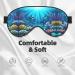 Submarine Coral Rays Adjustable Eye Mask - Soft Elastic Comfort for Sleep | Unisex Black Nighttime Mask - Buy Online on GoSupps.com