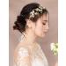 SWEETV Handmade Wedding Headpiece - Flower-Leaf Bridal Headband in Rose Gold | Bride Hair Accessories - Buy Online on GoSupps.com