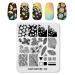 Alexnailart Professional Stamping Plates Autumn Leaves Ginkgo Maple Leaf Template Manicure Printing Tool NA036