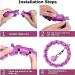 Large Smart Weighted Exercise Hoop for Abdomen Fitness & Weight Loss - Adjustable Weight & Auto-Spinning Ball - Purple - Buy Online on GoSupps.com