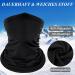 Kiiwah 2-Piece Multifunctional Hose Scarf | Elastic Neckerchief for Men & Women | Soft Loop Scarf & Windwear Neck Warmer for Outdoor Skiing Motorcycle Running Cycling - Black - Buy Online on GoSupps.com