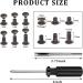 MIGSONDE 120 Sets Chicago Screws Assorted Kit - M5 Binding Screws for DIY Leather Decoration and Book Binding - Round Flat Head Stud Screw Assortment (4/5/6/8/10/12MM X 20 Pcs) Black - Buy Online on GoSupps.com