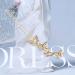 Aneneiceera Crystal Butterfly Hair Clip Gold Hair Barrette One word Clip Rhinestones Hair Pin Headpieces Decorative Hair Pins Headwear Bride Hair Accessories for Women and Girls (Gold) - Buy Online on GoSupps.com