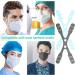 Adjustable Mask Extender Strap - Relieve Ear Pain & Pressure - Anti-Drop Lanyard - Face Mask Holder Hook - Transparent White/Blue/Pink/Black - Buy Online on GoSupps.com
