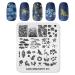 KADS Nail Art Stamping Plates Set Image Template Stencils Pattern with Stamping Plates Holder Case Organizer (IM016)