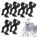Tophoniex 4 Pack Walking Stick Holders Universal Crutches Stick Bracket Accessories Cane Holder for Drive Rollator Walker Wheelchair Black