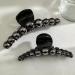 Black Pearl Hair Claw Clip: Elegant Acrylic Hairpin for Women - Large Size Ornamental Banana Barrette with Geometric Rhinestones - 1Pcs - Buy Online on GoSupps.com