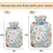 NAANLE 2L Hot Water Bottle - Yellow & Blue Floral Design | Heat & Cold Therapy for Back Pain Relief Hand & Foot Warmer - Buy Online on GoSupps.com