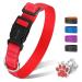 PCOTLLAR Dog collar padded reflective dog collar for small dogs adjustable dog collar for large dog soft neoprene collars red (25-35cm) XS (25-35cm) red