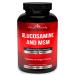 Glucosamine Sulfate Supplement (2000mg per Serving) with MSM - 240 Small Vegetarian Capsules - No Shellfish, GMO's or Harmful Additives