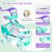 Luyata Roller Skates for Kids | Adjustable Sizes for Ages 3-12 | Light Up Wheels | 3 Color Options | Beginners Roller Skates in Medium Green - Buy Online on GoSupps.com