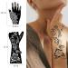 20 Large Henna Tattoo Stencils - Indian Arabian Temporary Body Paint Kit for Women | Arm & Hand Templates with Tattoo Stickers - Buy Online on GoSupps.com