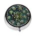 Many Succulentsround Pill Box 3 Compartment Round Pill Box Organizer * Portable Travel Pill Box for Traveling.