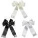 Lace Ribbon Bow Hair Clip Princess Bowe Legant Trace Hair Bow Heart Bowknot Ribbon Hairpin Black - Buy Online on GoSupps.com