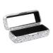 CALIDAKA Crystal Lipstick Case Holder Shiny Rhinestone Lipstick Organizer with Mirror Portable Bling Diamonds Lipstick Storage Holder Lip Gloss Makeup Storage Bag (As Picture)