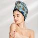 Hair Towel Wrap - Quick Drying Turban with Button | Multicolored Butterflies - Perfect Hair Drying Solution - Buy Online on GoSupps.com